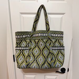 Vera Bradley Blue and Green Patterned Tote